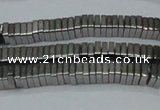 CHE569 15.5 inches 1*3*3mm square plated hematite beads wholesale