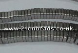 CHE579 15.5 inches 1*4*4mm square plated hematite beads wholesale