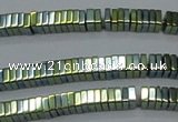 CHE582 15.5 inches 1*4*4mm square plated hematite beads wholesale