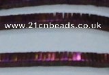 CHE583 15.5 inches 1*4*4mm square plated hematite beads wholesale