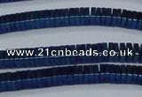 CHE584 15.5 inches 1*4*4mm square plated hematite beads wholesale