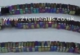 CHE585 15.5 inches 1*4*4mm square plated hematite beads wholesale