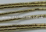 CHE596 15.5 inches 2*2.5mm tube plated hematite beads wholesale