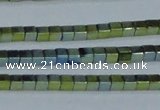 CHE602 15.5 inches 3*3mm cube plated hematite beads wholesale