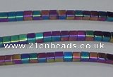 CHE603 15.5 inches 3*3mm cube plated hematite beads wholesale