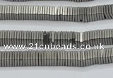 CHE618 15.5 inches 1*2*2mm square matte plated hematite beads