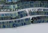 CHE622 15.5 inches 1*2*2mm square matte plated hematite beads