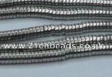 CHE641 15.5 inches 1*2mm tyre plated hematite beads wholesale