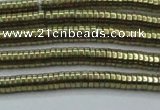 CHE642 15.5 inches 1*2mm tyre plated hematite beads wholesale