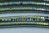 CHE645 15.5 inches 1*2mm tyre plated hematite beads wholesale