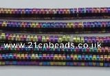 CHE647 15.5 inches 1*2mm tyre plated hematite beads wholesale