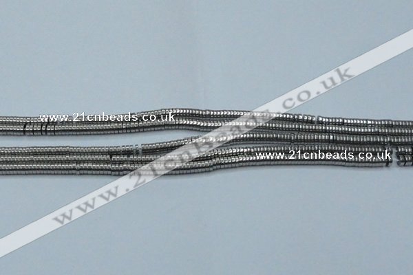 CHE651 15.5 inches 1*3mm tyre plated hematite beads wholesale