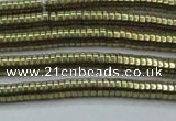 CHE652 15.5 inches 1*3mm tyre plated hematite beads wholesale