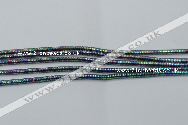 CHE656 15.5 inches 1*3mm tyre plated hematite beads wholesale