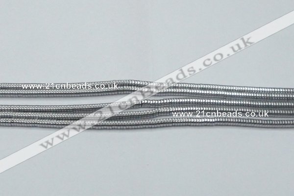 CHE660 15.5 inches 1*4mm tyre plated hematite beads wholesale