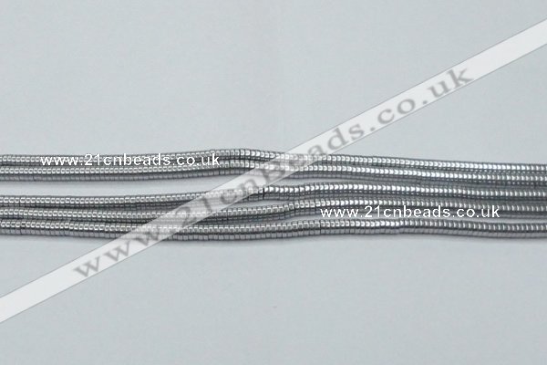 CHE660 15.5 inches 1*4mm tyre plated hematite beads wholesale