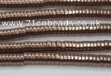 CHE663 15.5 inches 1*4mm tyre plated hematite beads wholesale