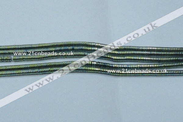 CHE665 15.5 inches 1*4mm tyre plated hematite beads wholesale