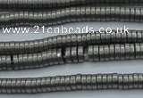 CHE670 15.5 inches 1*2mm tyre matte plated hematite beads