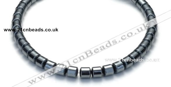 CHE68 15.5 inches 6mm column shape hematite beads Wholesale