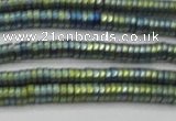 CHE683 15.5 inches 1*4mm tyre matte plated hematite beads