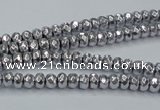 CHE731 15.5 inches 2*3mm faceted rondelle plated hematite beads