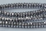 CHE733 15.5 inches 3*6mm faceted rondelle plated hematite beads