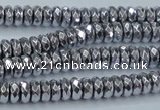 CHE734 15.5 inches 4*8mm faceted rondelle plated hematite beads