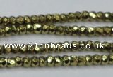 CHE737 15.5 inches 2*4mm faceted rondelle plated hematite beads