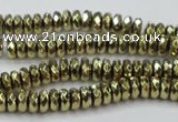 CHE738 15.5 inches 3*6mm faceted rondelle plated hematite beads