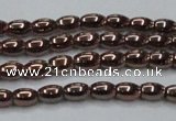 CHE741 15.5 inches 3*5mm rice plated hematite beads wholesale