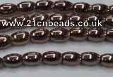 CHE742 15.5 inches 4*6mm rice plated hematite beads wholesale