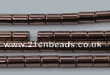 CHE747 15.5 inches 3*5mm tube plated hematite beads wholesale