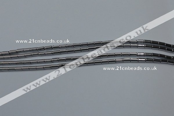 CHE760 15.5 inches 2*4mm tube plated hematite beads wholesale