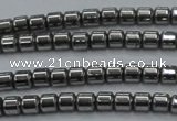 CHE775 15.5 inches 2*2mm drum plated hematite beads wholesale