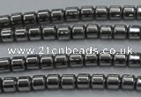 CHE775 15.5 inches 2*2mm drum plated hematite beads wholesale