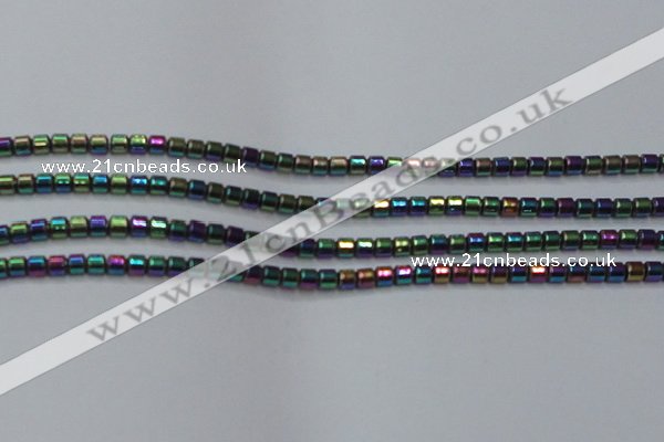 CHE780 15.5 inches 2*2mm drum plated hematite beads wholesale