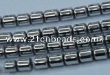 CHE786 15.5 inches 4*4.5mm drum plated hematite beads wholesale