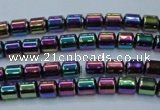 CHE790 15.5 inches 4*4.5mm drum plated hematite beads wholesale