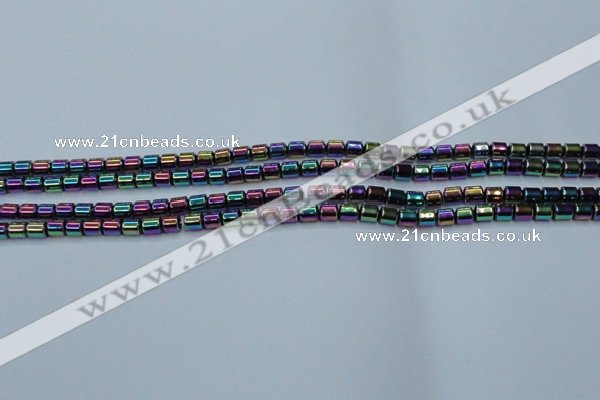 CHE790 15.5 inches 4*4.5mm drum plated hematite beads wholesale