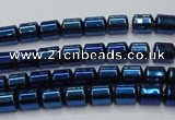 CHE791 15.5 inches 4*4.5mm drum plated hematite beads wholesale