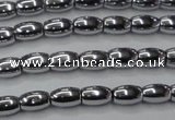 CHE793 15.5 inches 3*5mm rice plated hematite beads wholesale