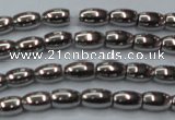 CHE794 15.5 inches 3*5mm rice plated hematite beads wholesale