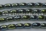 CHE798 15.5 inches 3*5mm rice plated hematite beads wholesale