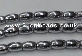 CHE801 15.5 inches 4*6mm rice plated hematite beads wholesale