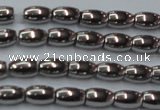 CHE802 15.5 inches 4*6mm rice plated hematite beads wholesale