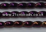 CHE805 15.5 inches 4*6mm rice plated hematite beads wholesale