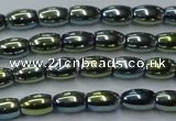 CHE806 15.5 inches 4*6mm rice plated hematite beads wholesale