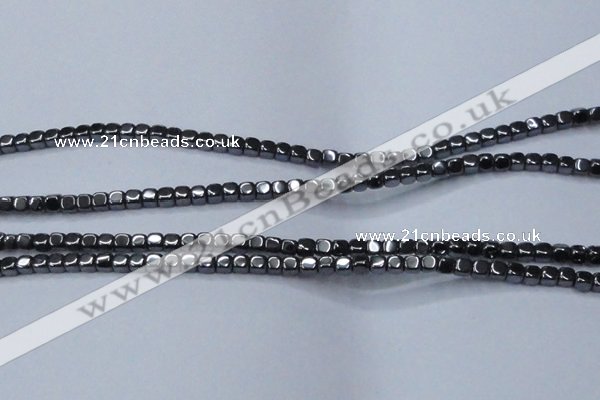 CHE818 15.5 inches 4*4mm dice hematite beads wholesale