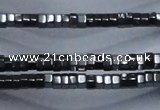 CHE821 15.5 inches 3*3mm hexagon hematite beads wholesale